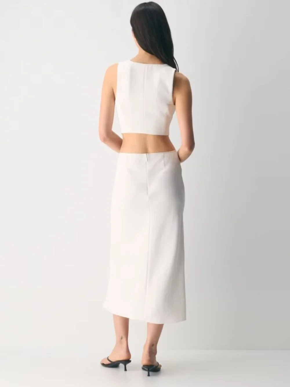 NWT Aritzia WILFRED Pacino Vest - Crepette - Light Birch 10 - Picture 5 of 8